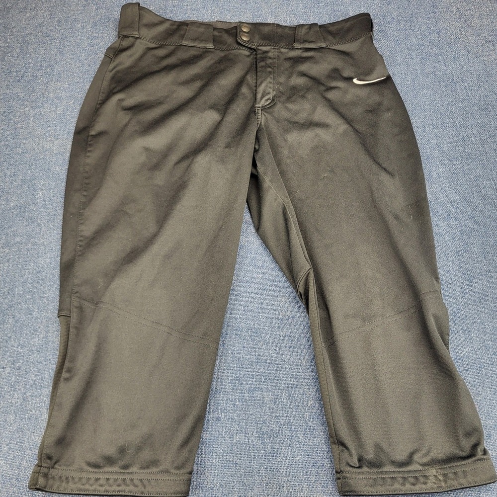 Nike Team Ohio State Buckeyes Softball Pants Black Womens Large Cropped Knickers